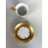 TAZZINA da CAFFE STILE IMPERO PORCELLANA ORO 24Kt Morbelli Arte '900