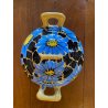 SERVIZIO CAFFE Art Decò 19 PEZZI MAIOLICA SPICA Albisola DECORO FLOREALE BLU '30