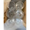 SET 6 CALICI ACQUA Josephinenhütte Mod. GOGO CRISTALLO MID-CENTURY-MODERN 14cm/h