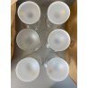 SET 6 CALICI ACQUA Josephinenhütte Mod. GOGO CRISTALLO MID-CENTURY-MODERN 14cm/h