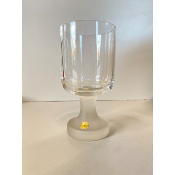 SET 6 CALICI ACQUA Josephinenhütte Mod. GOGO CRISTALLO MID-CENTURY-MODERN 14cm/h