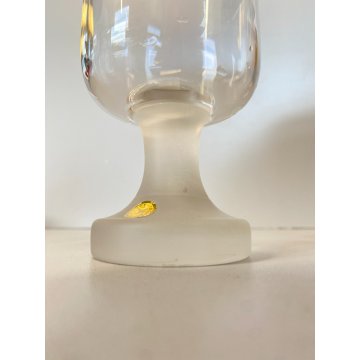 SET 6 CALICI ACQUA Josephinenhütte Mod. GOGO CRISTALLO MID-CENTURY-MODERN 14cm/h