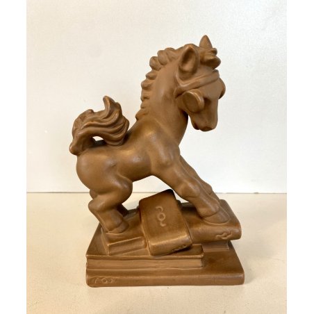 PICCOLA SCULTURA TERRACOTTA Goldscheider FIGURA CAVALLINO 8637/20 ART DECO' WIEN