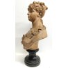 ANTICO BUSTO FEMMINILE TERRACOTTA Mariò Paris 1891 A.VDK. Giovane Baccante DONNA