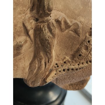 ANTICO BUSTO FEMMINILE TERRACOTTA Mariò Paris 1891 A.VDK. Giovane Baccante DONNA
