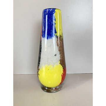 VASO "Oriente" DESIGN Dino Martens PER Aureliano Toso VETRO MURANO INCAMICIATO