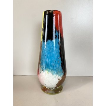 VASO "Oriente" DESIGN Dino Martens PER Aureliano Toso VETRO MURANO INCAMICIATO