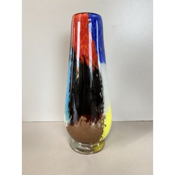 VASO "Oriente" DESIGN Dino Martens PER Aureliano Toso VETRO MURANO INCAMICIATO