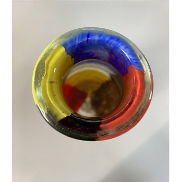 VASO "Oriente" DESIGN Dino Martens PER Aureliano Toso VETRO MURANO INCAMICIATO