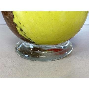 VASO "Oriente" DESIGN Dino Martens PER Aureliano Toso VETRO MURANO INCAMICIATO