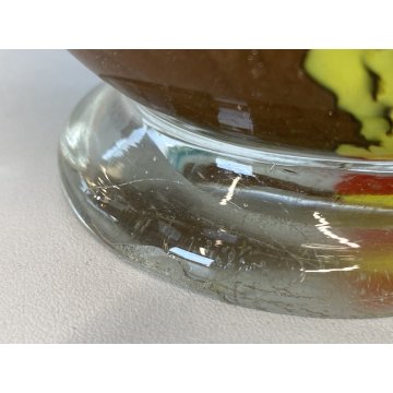 VASO "Oriente" DESIGN Dino Martens PER Aureliano Toso VETRO MURANO INCAMICIATO