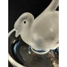 Lalique SCULTURA 2 Cigni in Amore CRISTALLO piatto x anello France FROSTED GLASS