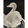 Lalique SCULTURA 2 Cigni in Amore CRISTALLO piatto x anello France FROSTED GLASS