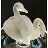 Lalique SCULTURA 2 Cigni in Amore CRISTALLO piatto x anello France FROSTED GLASS