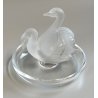 Lalique SCULTURA 2 Cigni in Amore CRISTALLO piatto x anello France FROSTED GLASS