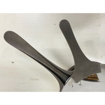 VINTAGE PASTA POT ALESSI CASSERUOLA + COPERCHIO + SOTTOPENTOLA ACCIAIO MELAMMINA