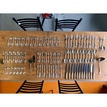 SERVIZIO POSATE ARGENTATE Sambonet BAROQUE 12 PERS. 101 pz.  VINTAGE ANNI '50
