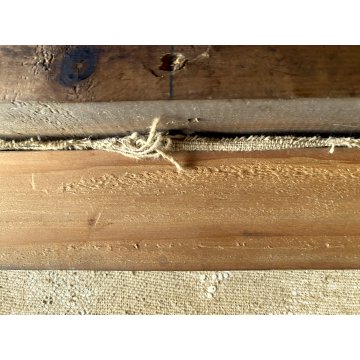 ANTICO DIPINTO OLIO TELA Lucio Todeschini PAESAGGIO RURALE INVERNALE NEVE FIGURA