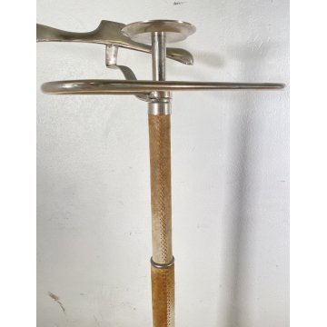 SERVOMUTO ANNI 70 DESIGN APPENDIABITI METALLO CAMOSCIO ATTACCAPANNI VINTAGE