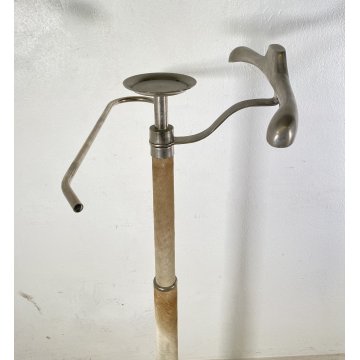 SERVOMUTO ANNI 70 DESIGN APPENDIABITI METALLO CAMOSCIO ATTACCAPANNI VINTAGE