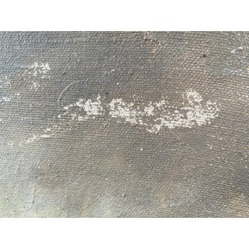 ANTICO DIPINTO OLIO TELA Lucio Todeschini MARINA BARCHE VELA TEMPESTA PRIMO '900