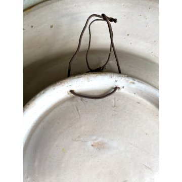 ANTICO PIATTO PARATA CERAMICA LUSTRO Gualdo Tadino DECORO RITRATTO DAMA ø 43 cm