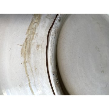 ANTICO PIATTO PARATA CERAMICA LUSTRO Gualdo Tadino DECORO RITRATTO DAMA ø 43 cm