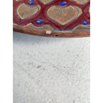 ANTICO PIATTO PARATA CERAMICA LUSTRO Gualdo Tadino DECORO RITRATTO DAMA ø 43 cm