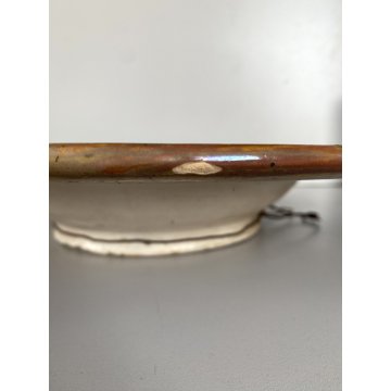 ANTICO PIATTO PARATA CERAMICA LUSTRO Gualdo Tadino DECORO RITRATTO DAMA ø 43 cm