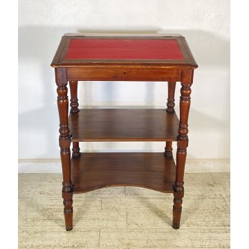 ANTICA ETAGERE scrittoio LEGGIO legno noce COLONNE TORNITE Luigi XVI epoca '800