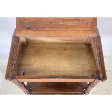 ANTICA ETAGERE scrittoio LEGGIO legno noce COLONNE TORNITE Luigi XVI epoca '800
