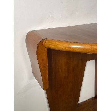 ANTICA CONSOLLE DESIGN Gio Ponti decò MEZZALUNA LEGNO noce ANNI 30 VINTAGE