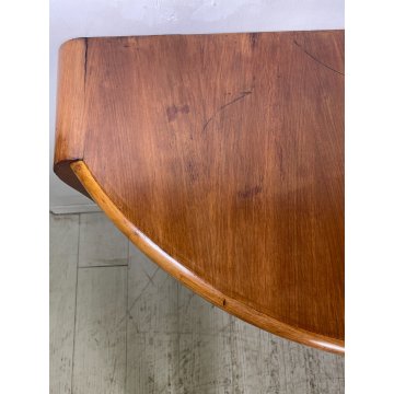 ANTICA CONSOLLE DESIGN Gio Ponti decò MEZZALUNA LEGNO noce ANNI 30 VINTAGE