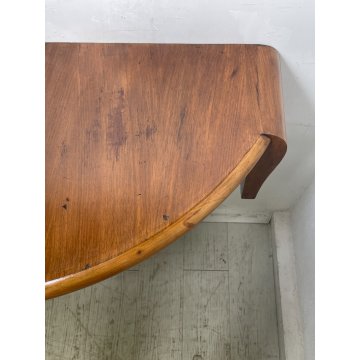 ANTICA CONSOLLE DESIGN Gio Ponti decò MEZZALUNA LEGNO noce ANNI 30 VINTAGE