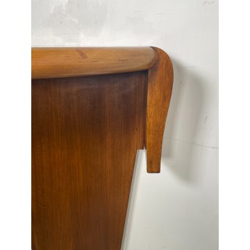 ANTICA CONSOLLE DESIGN Gio Ponti decò MEZZALUNA LEGNO noce ANNI 30 VINTAGE
