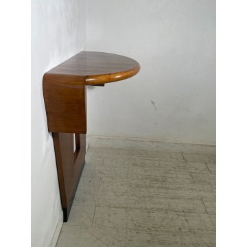 ANTICA CONSOLLE DESIGN Gio Ponti decò MEZZALUNA LEGNO noce ANNI 30 VINTAGE