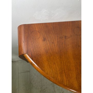 ANTICA CONSOLLE DESIGN Gio Ponti MEZZALUNA LEGNO noce ANNI 30 decò VINTAGE