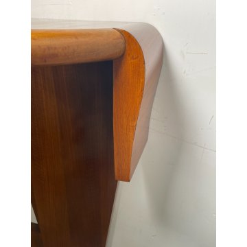 ANTICA CONSOLLE DESIGN Gio Ponti MEZZALUNA LEGNO noce ANNI 30 decò VINTAGE