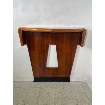 ANTICA CONSOLLE DESIGN Gio Ponti MEZZALUNA LEGNO noce ANNI 30 decò VINTAGE