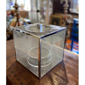 SECCHIELLO GHIACCIO MODERNISTA CUBO LUCITE ICE BUCKET Gabriella Crespi STYLE '70