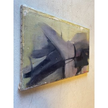 DIPINTO ASTRATTO OLIO TELA Osvaldo Provvidone ARTE MODERNA 36x54cm 1960 NOVARA