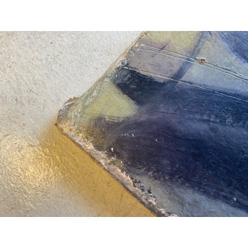 DIPINTO ASTRATTO OLIO TELA Osvaldo Provvidone ARTE MODERNA 36x54cm 1960 NOVARA