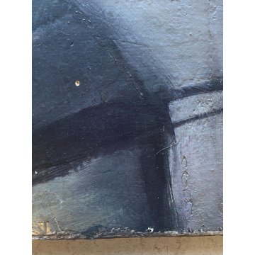 DIPINTO ASTRATTO OLIO TELA Osvaldo Provvidone ARTE MODERNA 36x54cm 1960 NOVARA