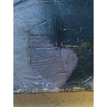DIPINTO ASTRATTO OLIO TELA Osvaldo Provvidone ARTE MODERNA 36x54cm 1960 NOVARA