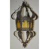 ENORME ANTICA LANTERNA FERRO BATTUTO CASTELLO epoca 1800 OLD IRON HANGING LAMP