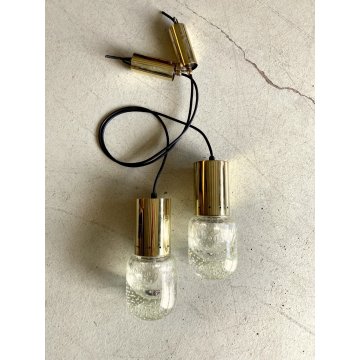 COPPIA LAMPADA SOSPENSIONE DESIGN Sarfatti Seguso VETRO MURANO ARTELUCE '60