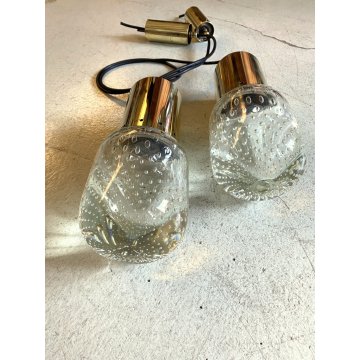 COPPIA LAMPADA SOSPENSIONE DESIGN Sarfatti Seguso VETRO MURANO ARTELUCE '60