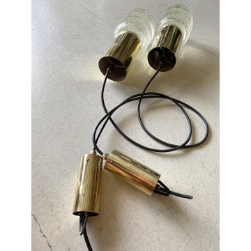 COPPIA LAMPADA SOSPENSIONE DESIGN Sarfatti Seguso VETRO MURANO ARTELUCE '60