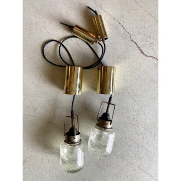 COPPIA LAMPADA SOSPENSIONE DESIGN Sarfatti Seguso VETRO MURANO ARTELUCE '60