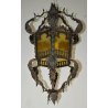 ENORME ANTICA LANTERNA FERRO BATTUTO CASTELLO epoca 1800 OLD IRON HANGING LAMP